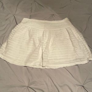 White Striped Lined Skirt Size 6